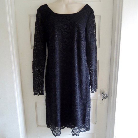Trixxi Black Lace Overlay Cocktail Party Dress 2X - Picture 1 of 10